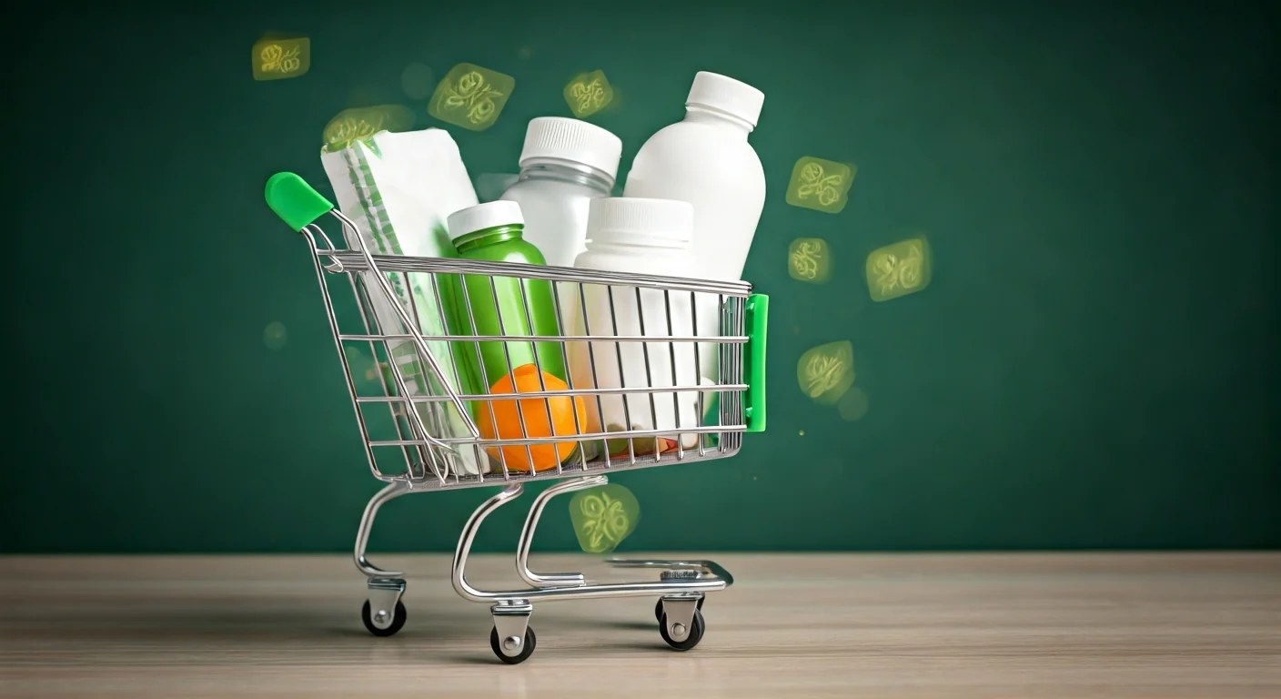Shopping cart with digital coupons